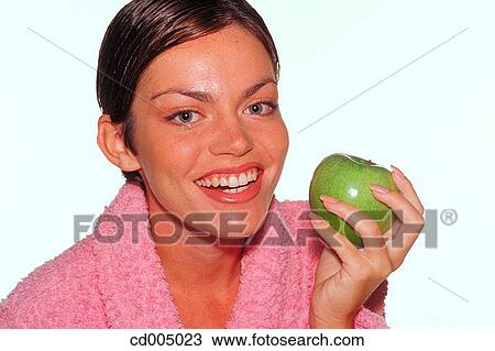 bathrobe, Beauty Care, beauty, apple View Large Photo Image Stock Image - bathrobe, Beauty Care, beauty, apple. Fotosearch