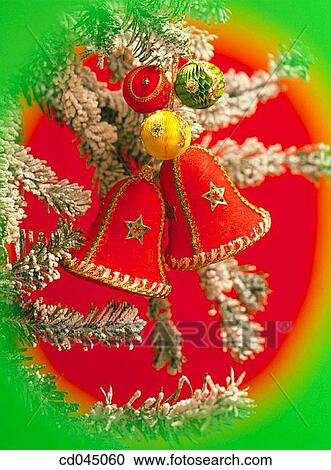 Stock Image - bauble, bell, celebrate, celebration, Christmas, Christmas decoration. Fotosearch