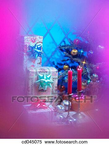 Stock Photography - bauble, candle, celebrate, celebration, Christmas, Christmas decoration. Fotosearch