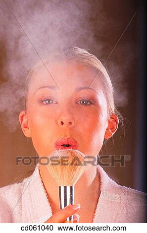 Stock Image - beauty, Beauty Care, blond, blow, blowing. Fotosearch