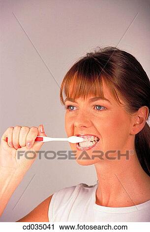 Stock Image - beauty, brunette, Body care, Beauty Care, activity. Fotosearch