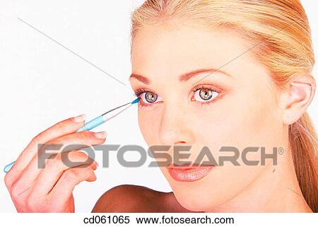 Stock Photography - beauty, brush, blond, Beauty Care, activity. Fotosearch