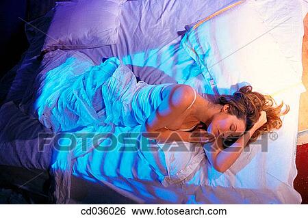 bed, bedroom, at-home View Large Photo Image Stock Photograph - bed, bedroom, at-home. Fotosearch