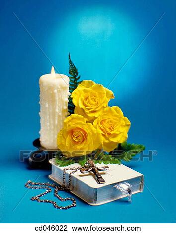 Bible, blue, book, candle, Christian, Christianity View Large Photo Image Stock Image - Bible, blue, book, candle, Christian, Christianity. Fotosearch