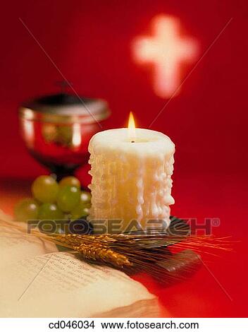 Bible, book, candle, ceremony, Christian, Christianity View Large Photo Image Picture - Bible, book, candle, ceremony, Christian, Christianity. Fotosearch
