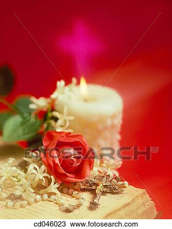 Bible, book, candle, Christian, Christianity, Close-up View Large Photo Image Stock Image - Bible, book, candle, Christian, Christianity, Close-up. Fotosearch