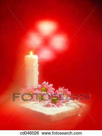 Bible, book, candle, Christian, Christianity, Close-up View Large Photo Image Stock Photograph - Bible, book, candle, Christian, Christianity, Close-up. Fotosearch