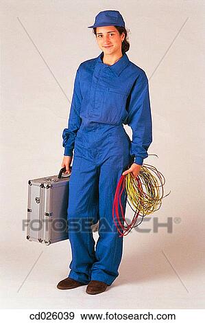 blue, cap, cable, boilersuit, activity View Large Photo Image Stock Photo - blue, cap, cable, boilersuit, activity. Fotosearch