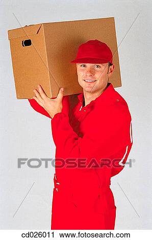 Stock Image - boilersuit, cap, activity. Fotosearch