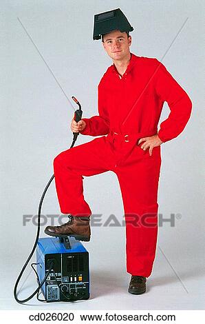 Stock Image - boilersuit, clipping path, activity. Fotosearch