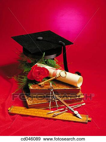 book, cap, Close-up, compass, concept View Large Photo Image Stock Photo - book, cap, Close-up, compass, concept. Fotosearch