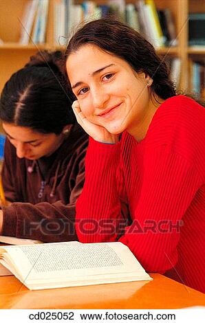 book, College student, brunette, adolescence View Large Photo Image Stock Image - book, College student, brunette, adolescence. Fotosearch