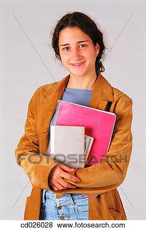book, College student, clipping path, brunette, adolescence View Large Photo Image Stock Photo - book, College student, clipping path, brunette, adolescence. Fotosearch