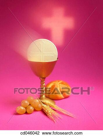 Stock Image - bread, ceremony, chalice, Christian, Christianity, Close-up. Fotosearch