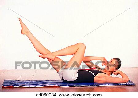 brunette, calisthenics, activity View Large Photo Image Picture - brunette, calisthenics, activity. Fotosearch