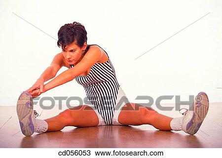 brunette, calisthenics, activity View Large Photo Image Stock Image - brunette, calisthenics, activity. Fotosearch