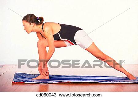 brunette, calisthenics, activity View Large Photo Image Stock Image - brunette, calisthenics, activity. Fotosearch