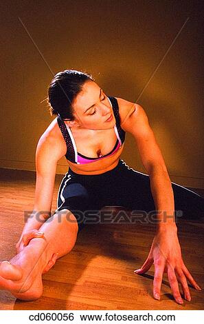 brunette, calisthenics, activity View Large Photo Image Stock Photograph - brunette, calisthenics, activity. Fotosearch