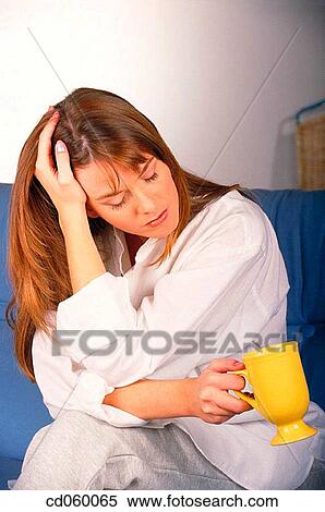 brunette, coffee, at-home View Large Photo Image Stock Photography - brunette, coffee, at-home. Fotosearch