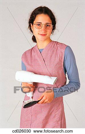 brush, adolescence, brunette, Blowdryer, apprentice, activity View Large Photo Image Stock Image - brush, adolescence, brunette, Blowdryer, apprentice, activity. Fotosearch