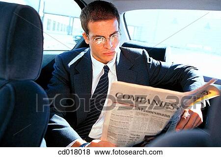 Stock Photo - business, car, businesspeople, businessman, automobile. Fotosearch