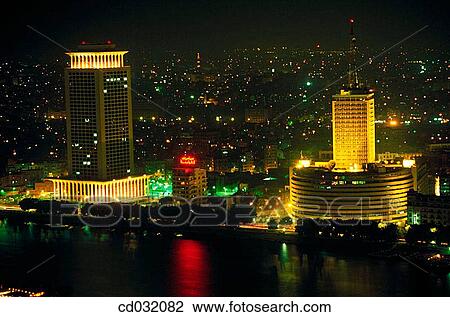 Cairo at night, Egypt View Large Photo Image Stock Image - Cairo at night, Egypt. Fotosearch