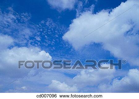 Stock Photograph - calm, atmosphere, blue sky, blue, background, air. Fotosearch