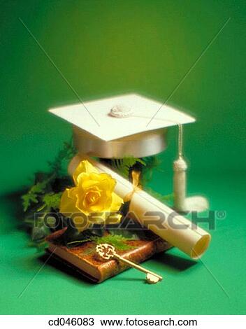 Stock Image - cap, Close-up, concept, culture, diploma. Fotosearch