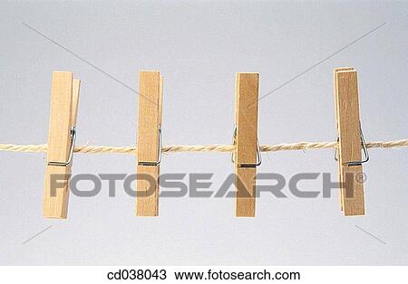 Stock Image - Clothespins. Fotosearch