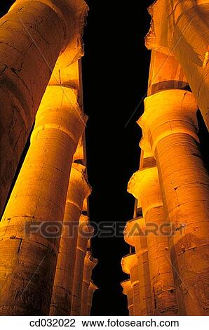 Stock Image - Colonnade of Amenhotep III. Luxor (ancient egyptian city of Thebes). East Bank of the Nile. Fotosearch