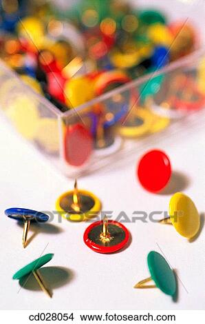 Colored drawing pins View Large Photo Image Picture - Colored drawing pins. Fotosearch