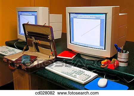 Desktop computers View Large Photo Image Stock Image - Desktop computers. Fotosearch