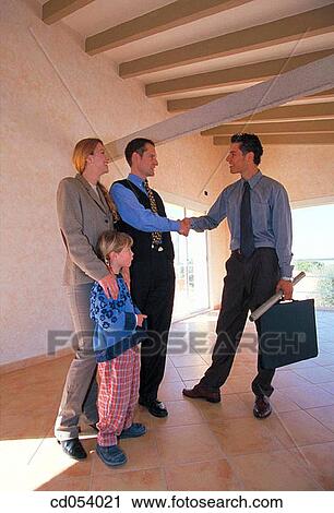 Family and contractor View Large Photo Image Stock Image - Family and contractor. Fotosearch