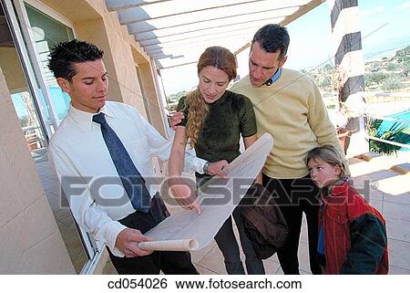 Family and contractor View Large Photo Image Stock Photograph - Family and contractor. Fotosearch
