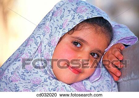 Stock Image - Muslim girl. Alexandria. Egypt. Fotosearch