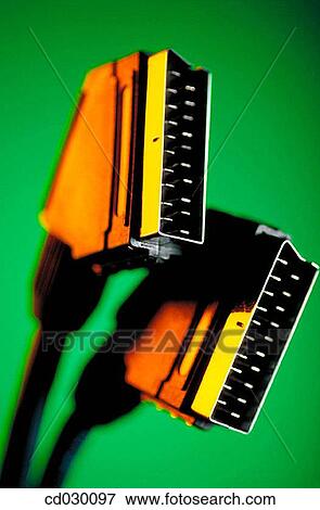 Scart connecting cable View Large Photo Image Stock Photo - Scart connecting cable. Fotosearch