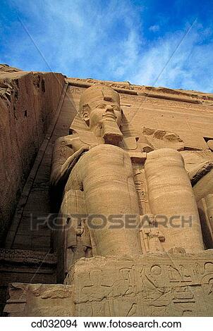 Picture - Statue of Ramses II at the entrance of the Great Temple. Abu Simbel. Aswan. Fotosearch