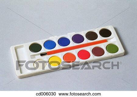 Stock Image - Watercolors. Fotosearch