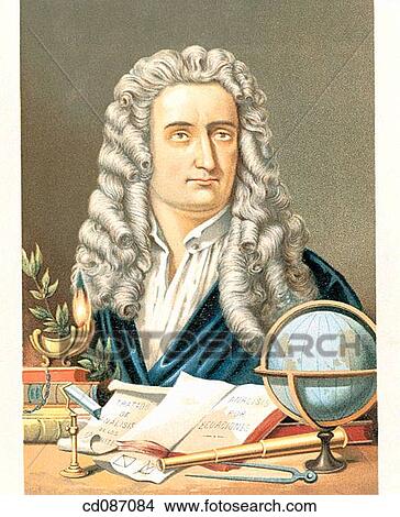サー Isaac ニュートン 英語 医者 そして 数学者 1642 1727 ピクチャー Cd Fotosearch