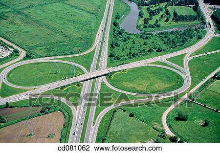 高速公路 Cloverleaf 種類最齊全的圖像 Cd Fotosearch