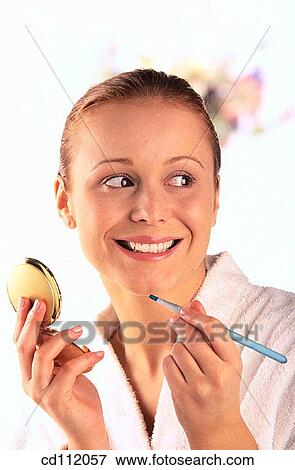 activity, beauty, bathrobe, askance, action View Large Photo Image Stock Photo - activity, beauty, bathrobe, askance, action. Fotosearch