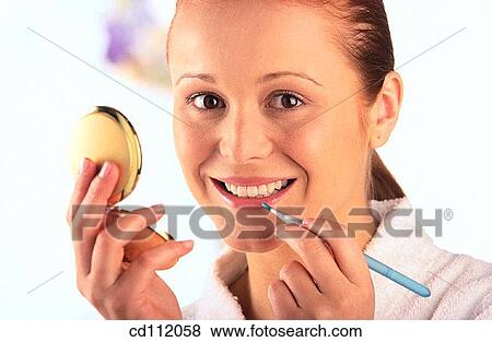 Stock Photo - activity, Beauty Care, beauty, bathrobe, action. Fotosearch