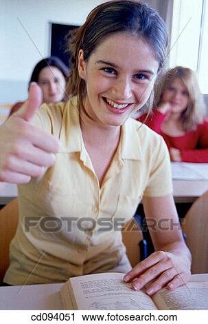 activity, classroom, brunette, adolescence, achievement View Large Photo Image Stock Image - activity, classroom, brunette, adolescence, achievement. Fotosearch