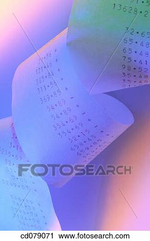 Adding machine tape View Large Photo Image Stock Image - Adding machine tape. Fotosearch