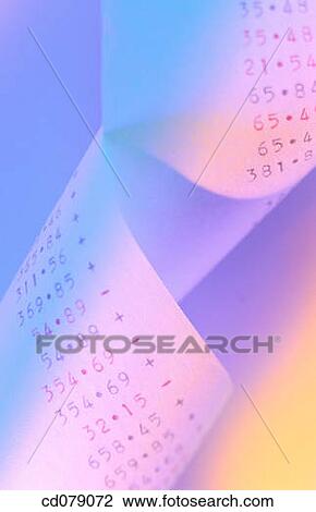 Adding machine tape View Large Photo Image Stock Image - Adding machine tape. Fotosearch