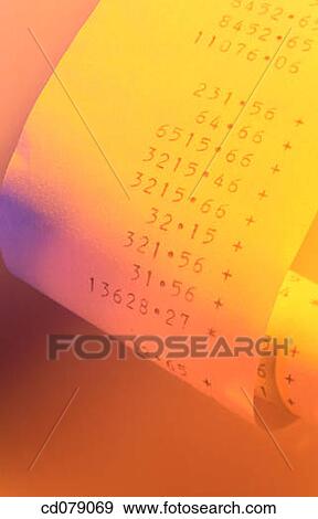 Adding machine tape View Large Photo Image Stock Photo - Adding machine tape. Fotosearch