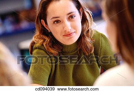 adolescence, brunette, attentive, attention, activity View Large Photo Image Stock Photo - adolescence, brunette, attentive, attention, activity. Fotosearch