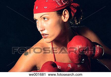 Stock Image - aggressive, boxing, boxer, aggressiveness, activity. Fotosearch