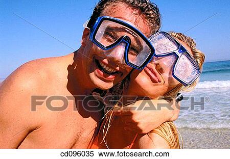 amusement, carefree, blond, beach, affection View Large Photo Image Stock Photography - amusement, carefree, blond, beach, affection. Fotosearch