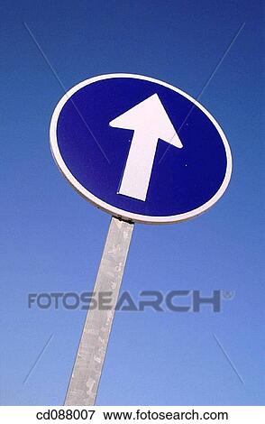 arrow, circle, blue, bearing, Ahead only View Large Photo Image Stock Photo - arrow, circle, blue, bearing, Ahead only. Fotosearch